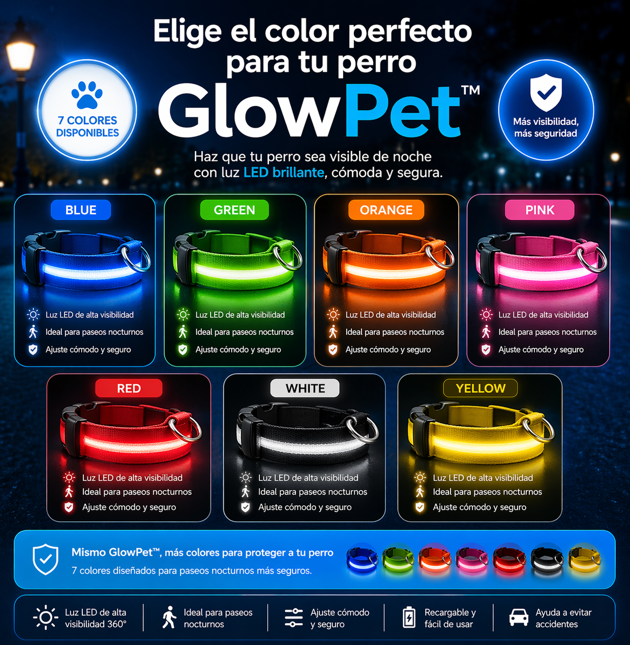 GlowPet™ LED Dog Collar